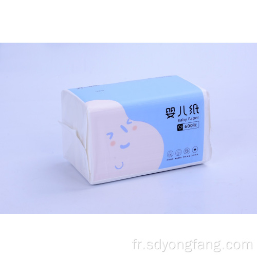 Papier hygiénique pour le visage en mouchoirs pour bébé avec un bel emballage bleu